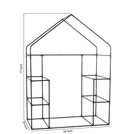 Ogrow Deluxe WALK-IN 3 Tier 6 Shelf Portable GREENHOUSE OG6834-S